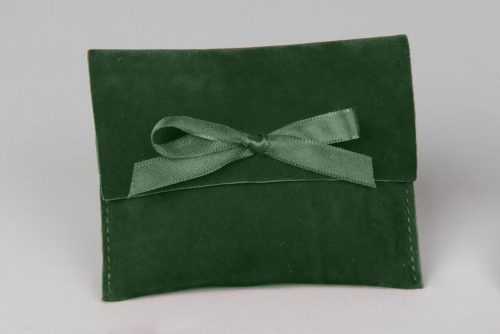 Πουγκί Σχήμα Τσέπης με Κορδέλα 70 x 60mm | Dark Green