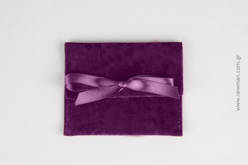 Πουγκί Σχήμα Τσέπης με Κορδέλα 70 x 60mm | Purple