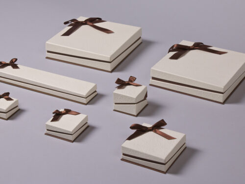 FSP σειρά κουτιά κοσμημάτων με λοξό κλείσιμο & Καφέ φιόγκο