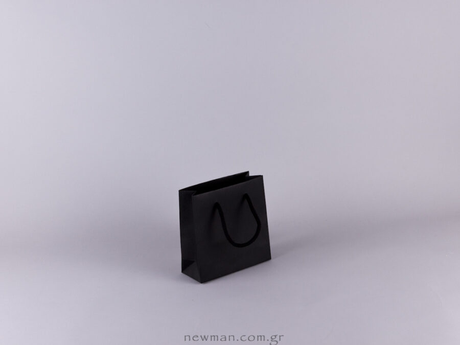 Burano 15x15 paper bag Black