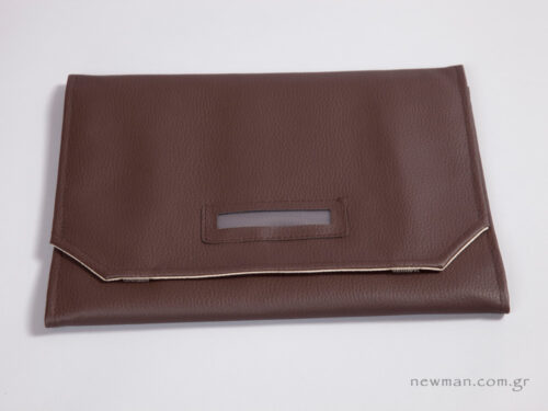 External pleather case for label