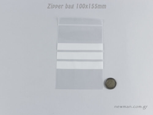 Mini ziplock bag 100x155mm with strips