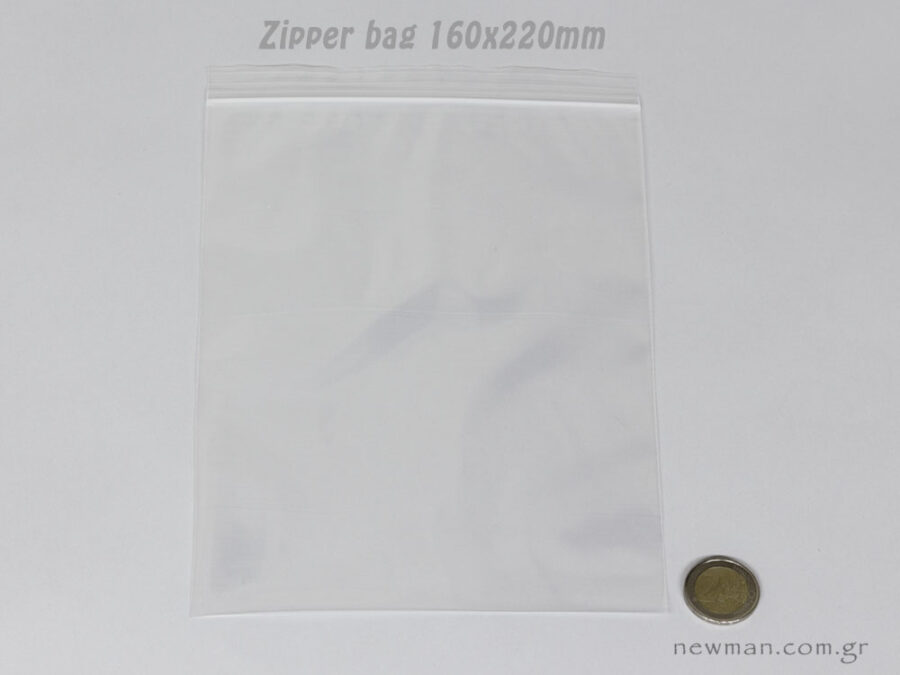 Poly baggies with resealable zip top lock 160x220mm