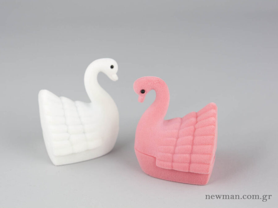 Kids Box for Ring & Talisman - Swan - White & Pink
