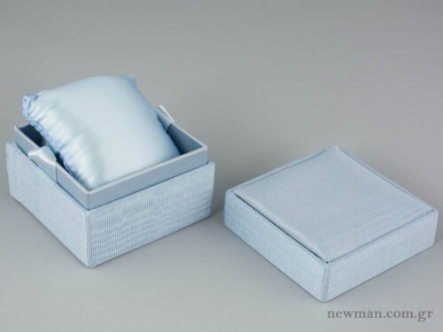 Kids Box with Cushion - Light Blue (open)