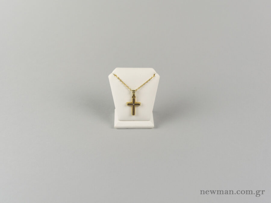 white-leatherette-6.5cm-stand