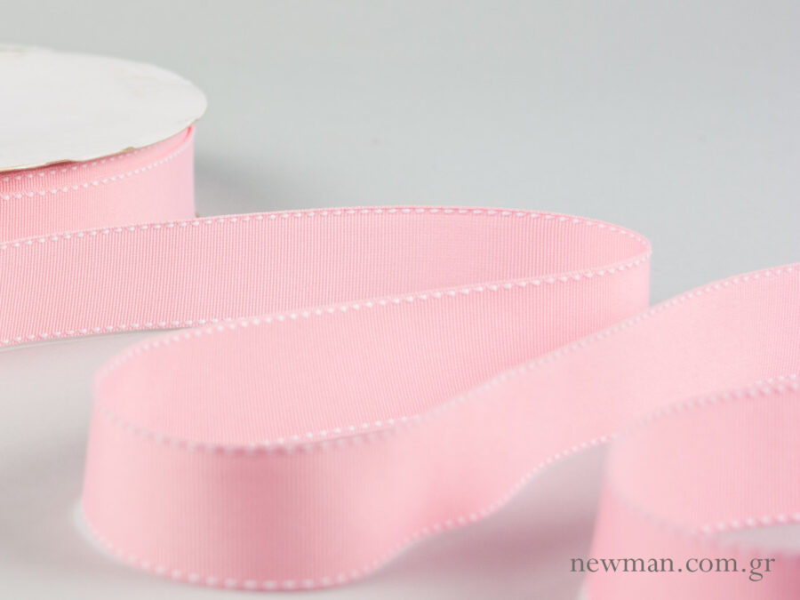grosgrain-stitch-ribbon-pink-white
