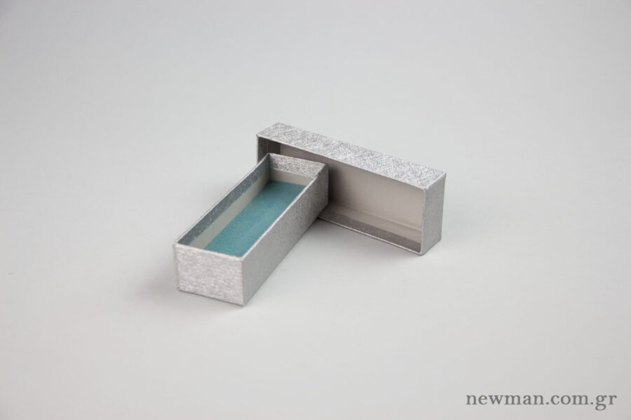Paper Jewellery Box 12x4x3cm in sliver.