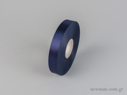 Double-sided satin ribbon in marin blue
