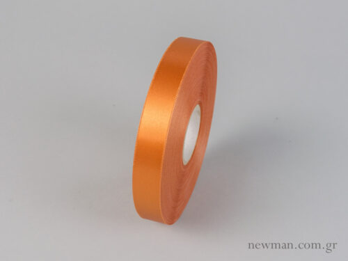 Double-sided satin ribbon in bronze