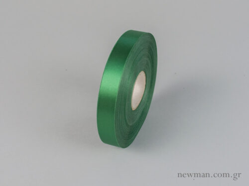 Double-sided satin ribbon in green