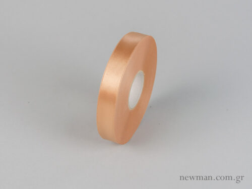 Double-sided satin ribbon in chocolate