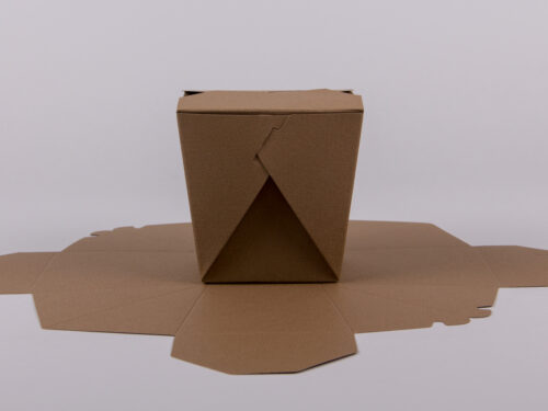 Origami box in brown color