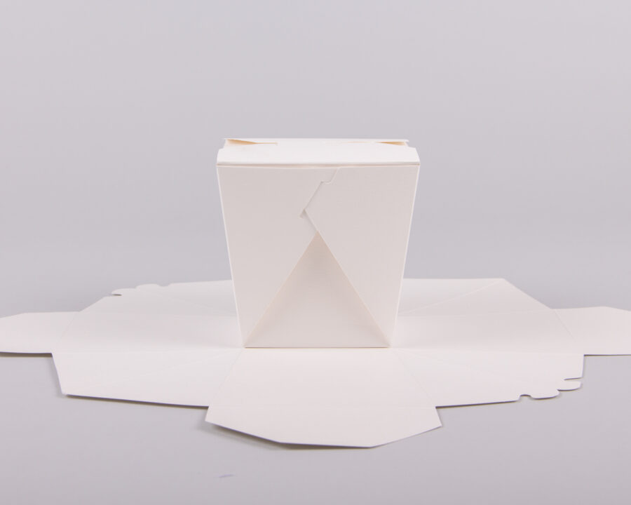 Origami box in white color
