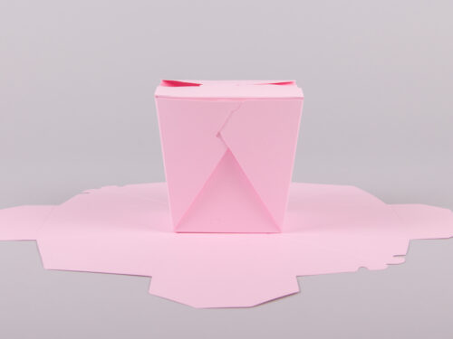 Origami box in pink color