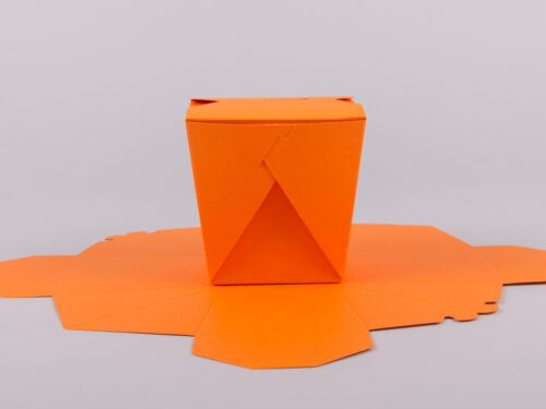 Origami box in orange color