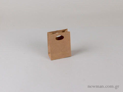 Kraft paper bag with die-cut handle no0