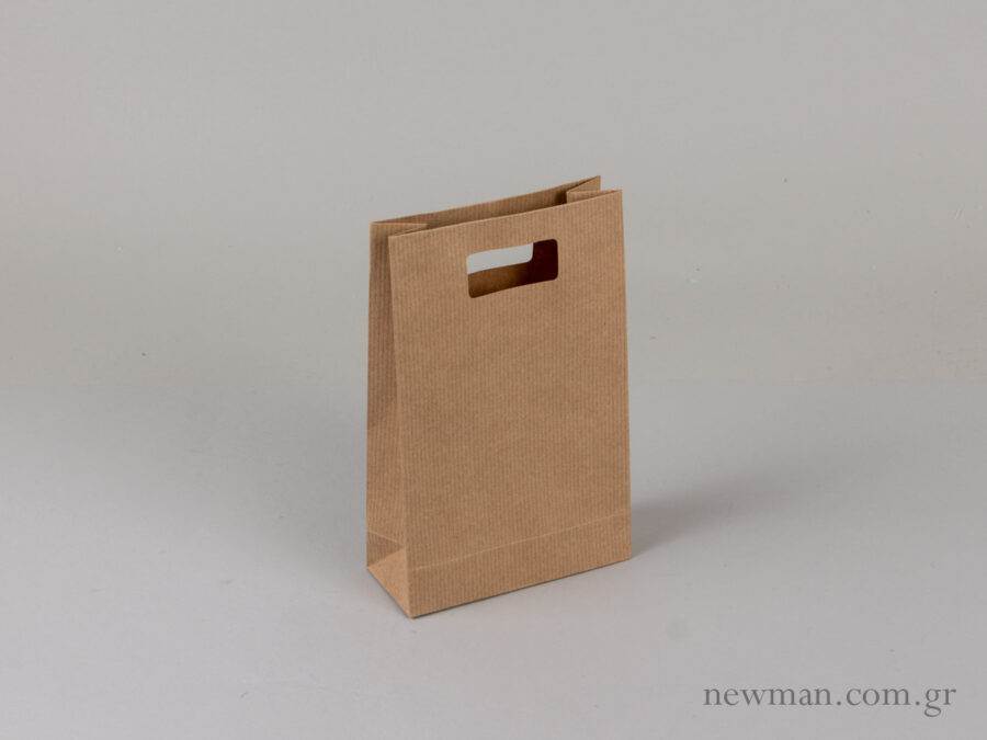 Kraft paper bag with die-cut handle no2