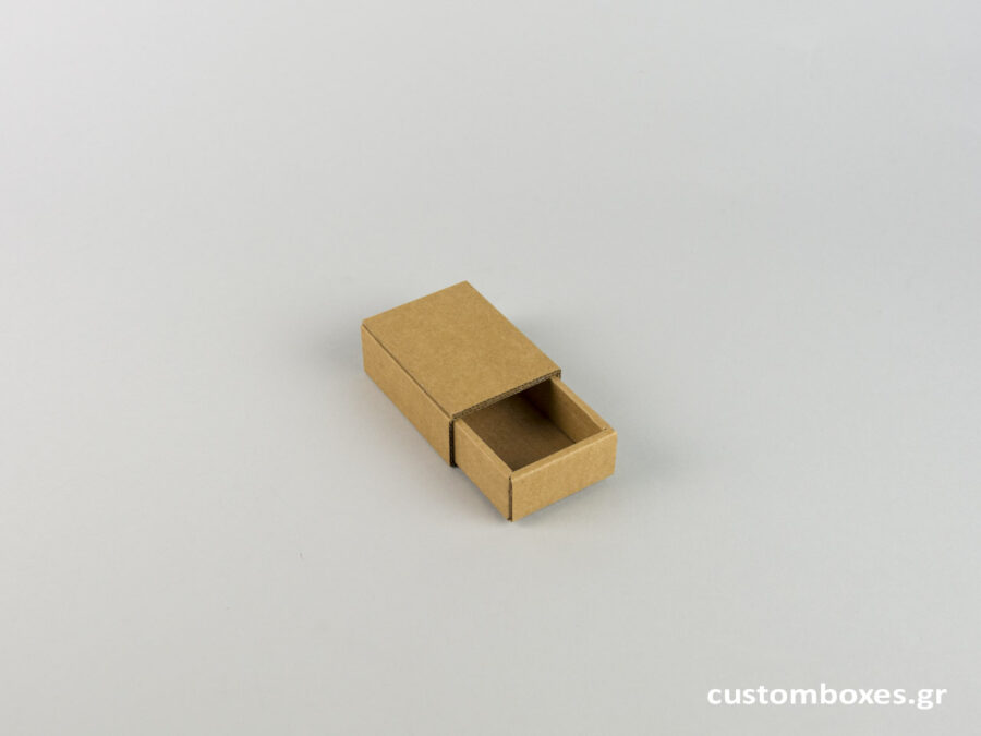 Sliding matchbox-type Kraft Box for pendant no2