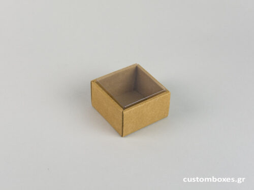 Eco-friendly jewellery box for big rings with transparent lid.