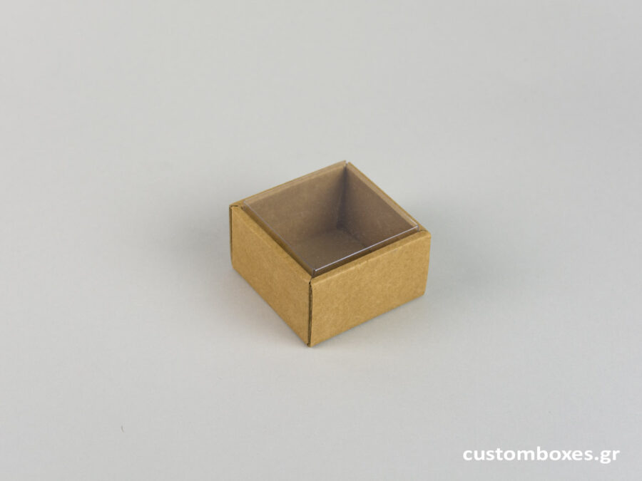 Eco-friendly jewellery box for big rings with transparent lid.