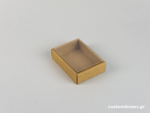 Eco-friendly jewellery box No5 for pendants with transparent lid.