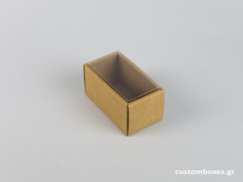 Eco-friendly jewellery box for bracelets with transparent lid.