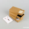 Sliding matchbox-type kraft box with velvet base for pendant no7