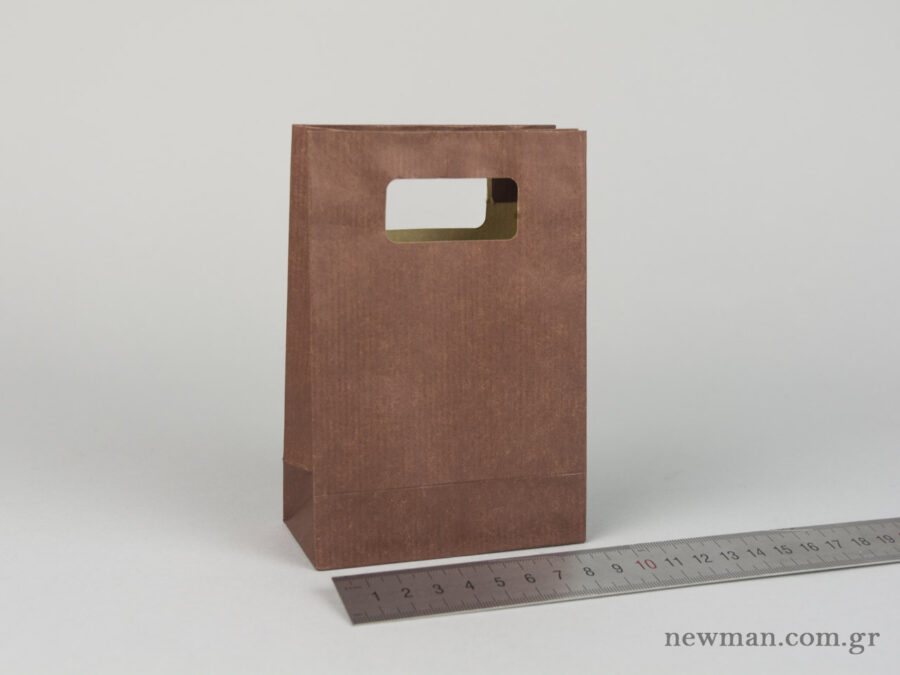 Paper bag with die-cut handle No1 brown