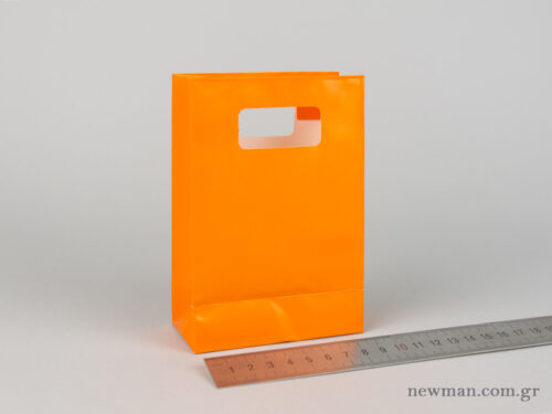 Paper bag with die-cut handle No1 orange