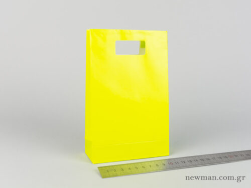 Paper bag with die-cut handle No2 light green