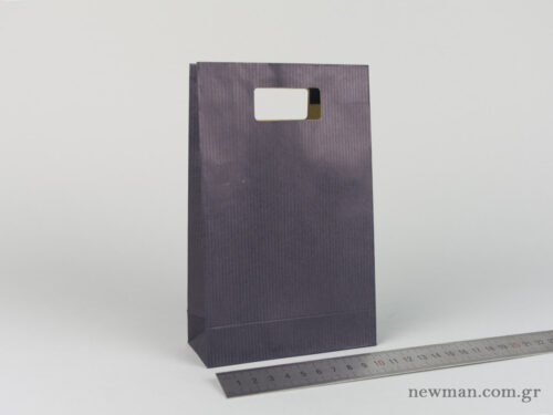 Paper bag with die-cut handle No2 dark blue