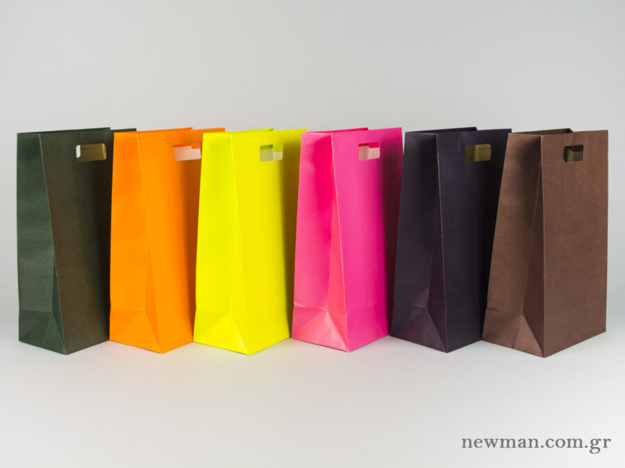 Paper bag with die-cut handle No3 colors