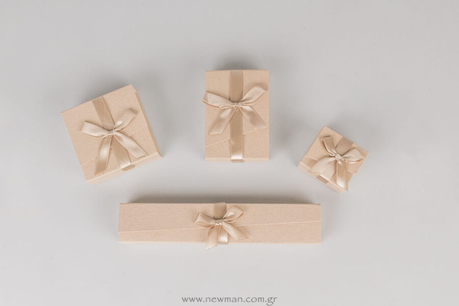 Χάρτινα κουτιά κοσμημάτων με σατέν κορδέλα και μαγνήτη (σειρά HW)