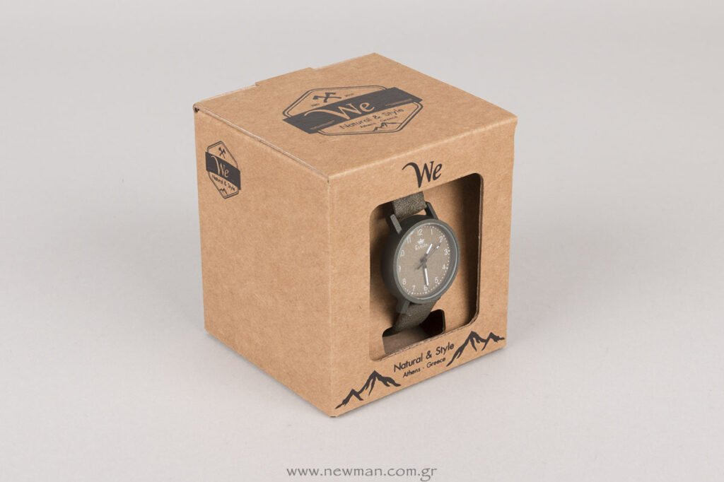 Custombox κουτί για ρολόι WE με μαύρη εκτύπωση