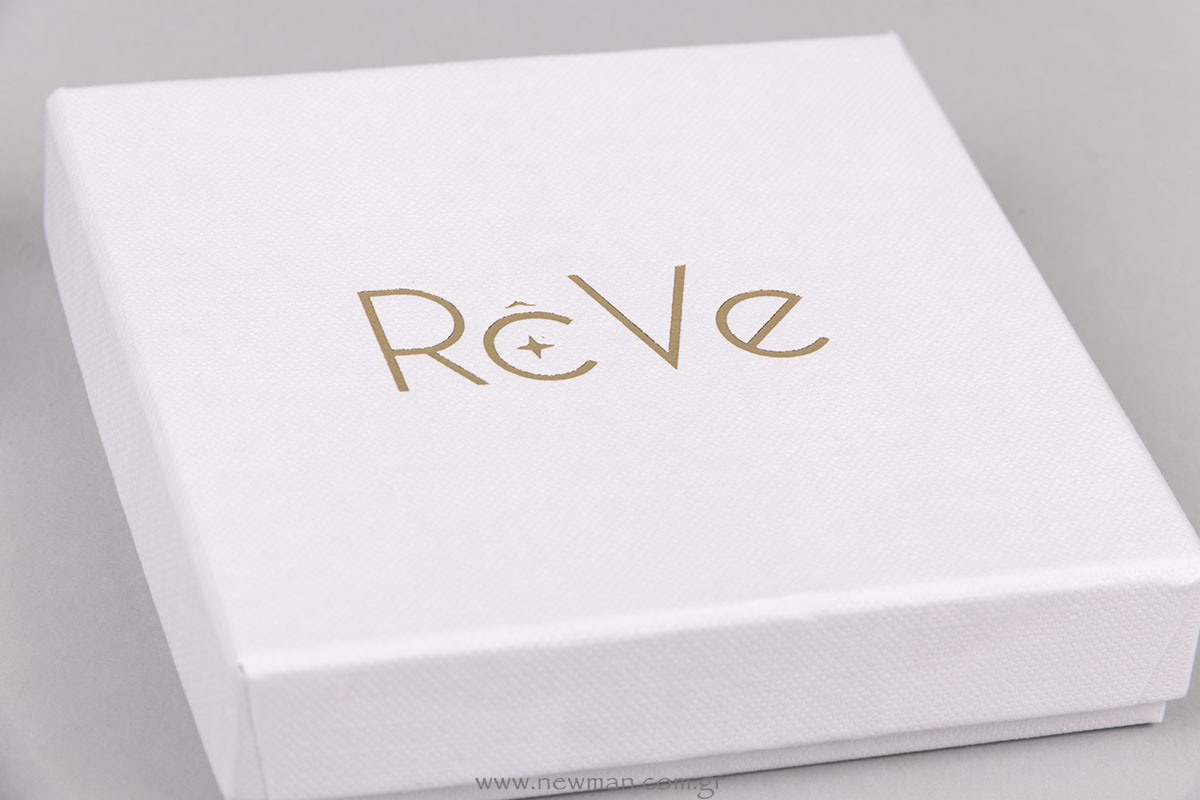 Reve logo σε συσκευασία κοσμημάτων