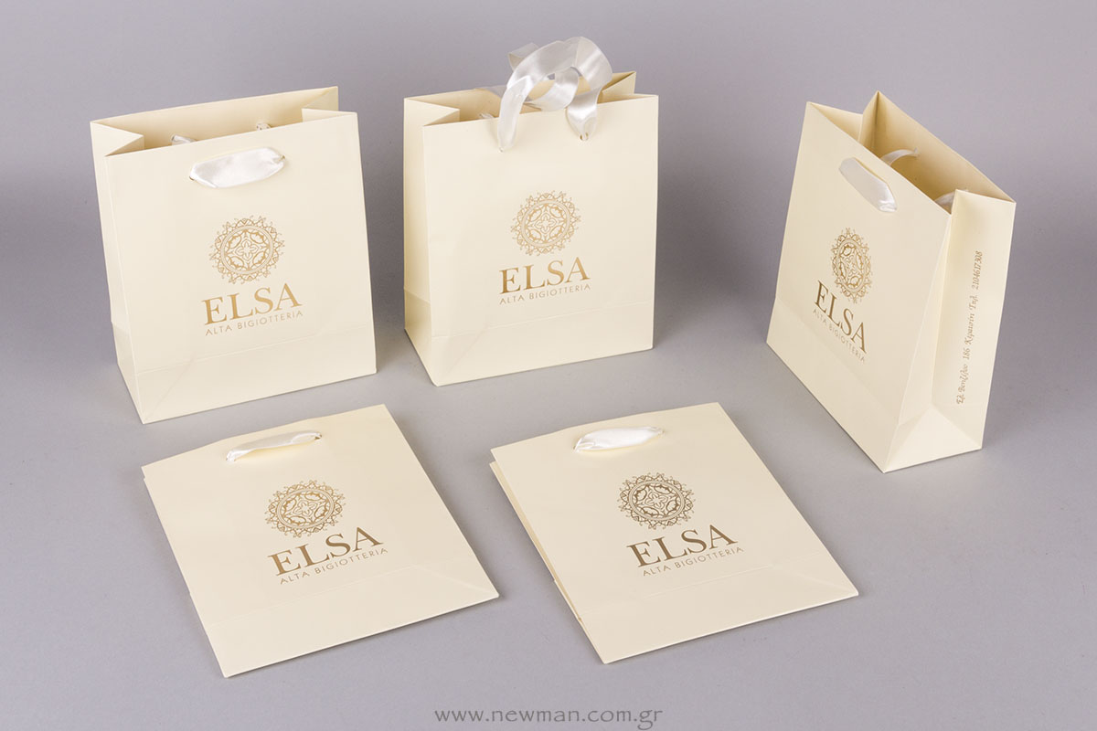 Hot-foil printing on luxury paper bags