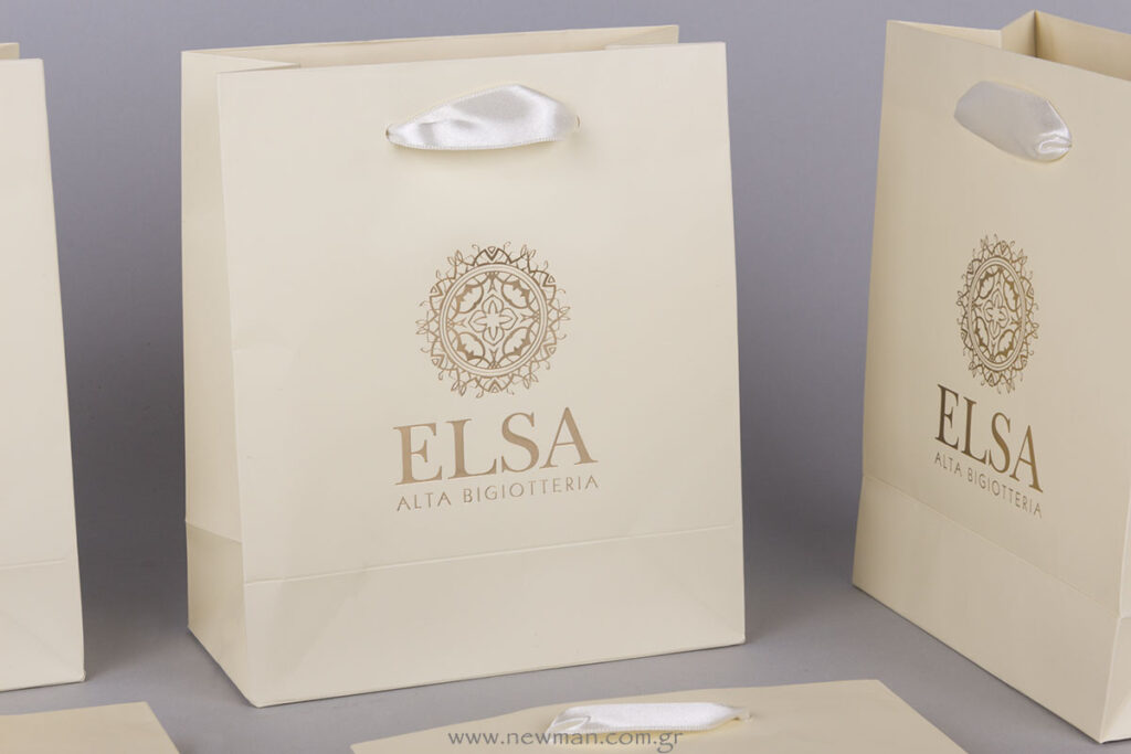Elsa logo printed on bags
