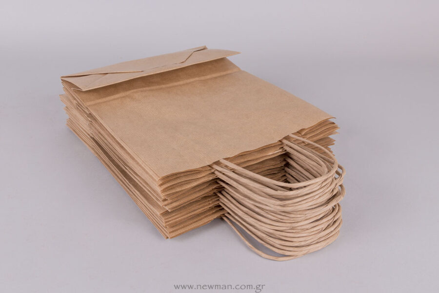 Brown carrier bag 28x22+10 cm