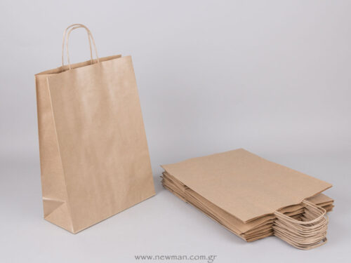 Brown carrier bag 37x27+12 cm