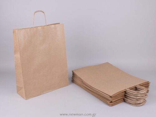 Brown carrier bag 41x32+12 cm