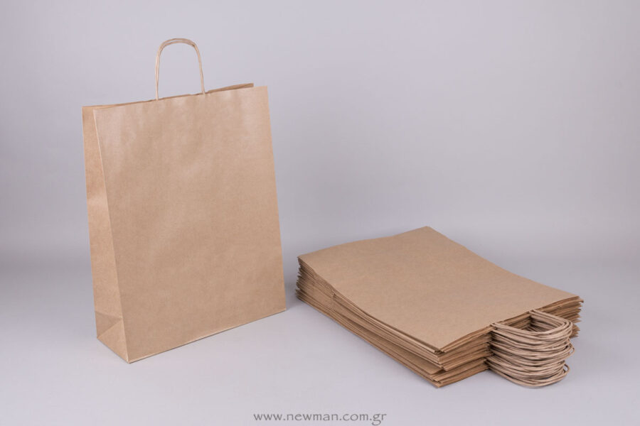Brown carrier bag 41x32+12 cm