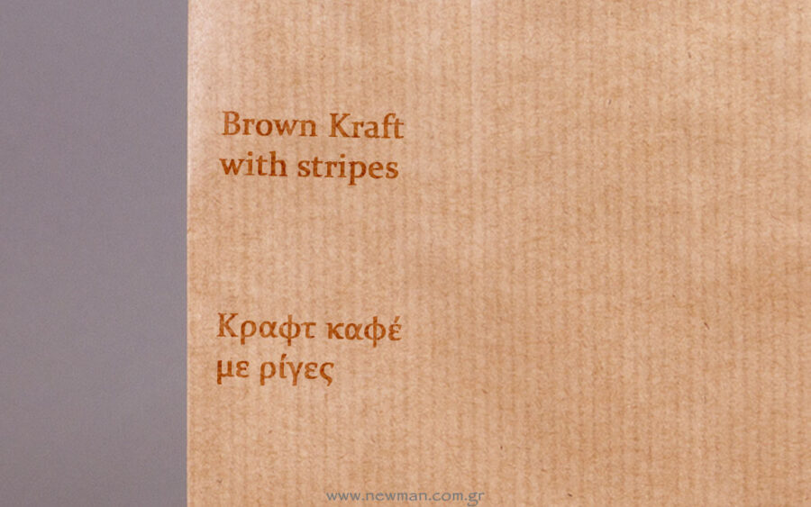 Color of the bag: brown with discrete brownish stripes