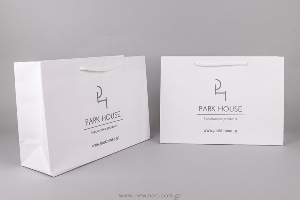 Park House logo printed bags