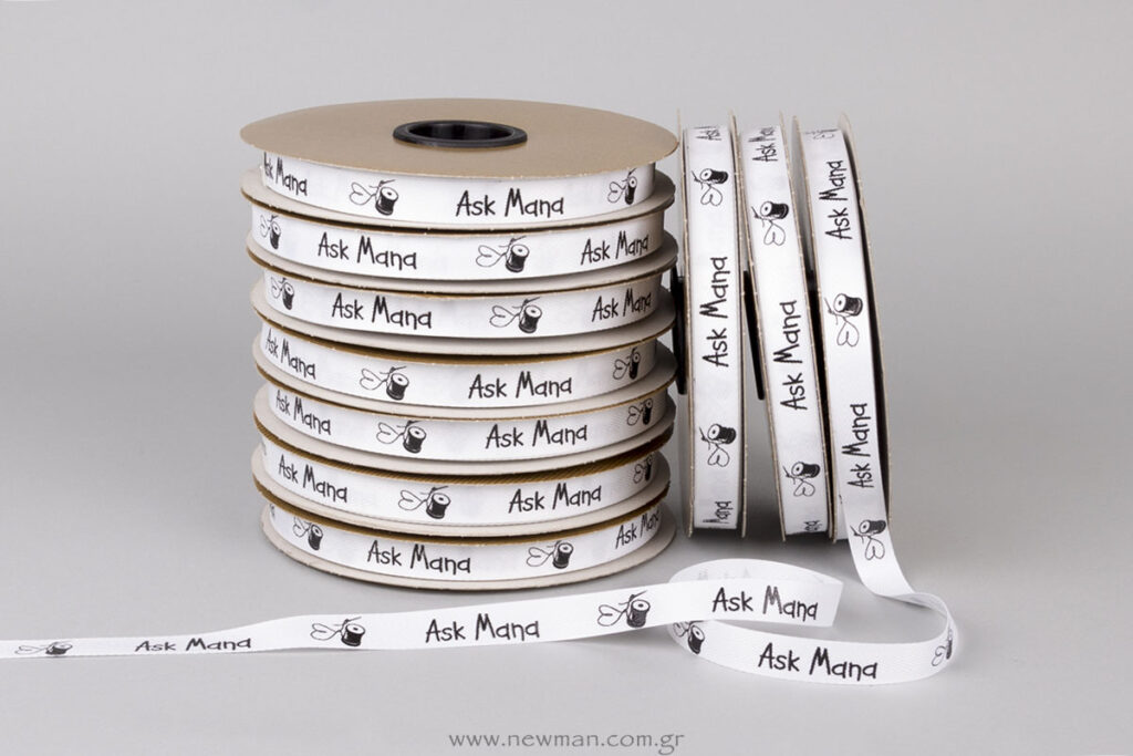 Ask Mana: Printed ribbons with embossed silk-screen printing