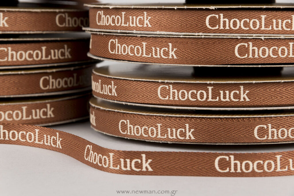 Choco Luck: Fishbone ribbon printed