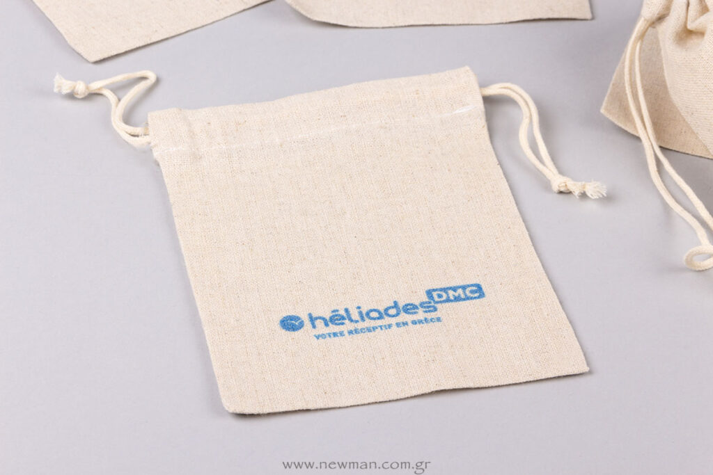 Linen pouches with logo