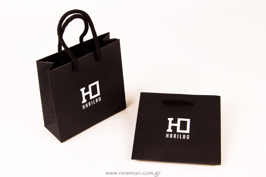 Μαύρη τσάντα Burano με το λογότυπο HARILAO