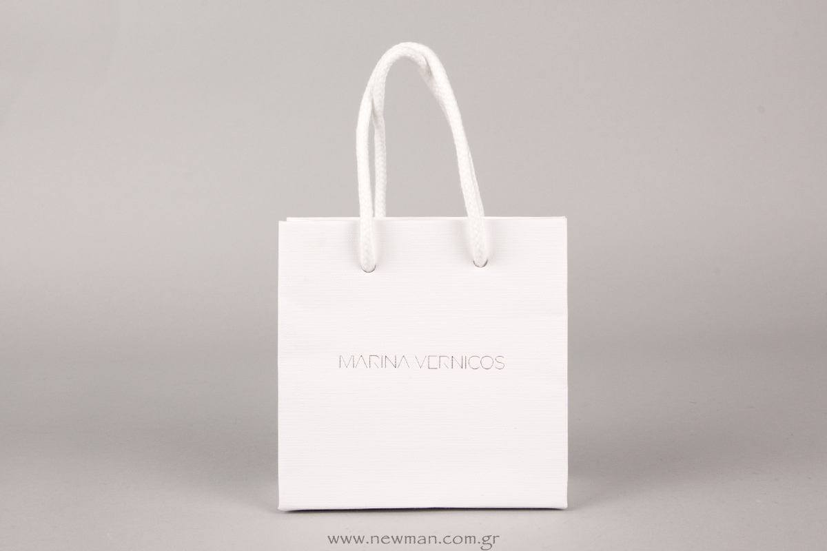 Luxury bag Gofrato printed with MARINA VERNICOS Brand