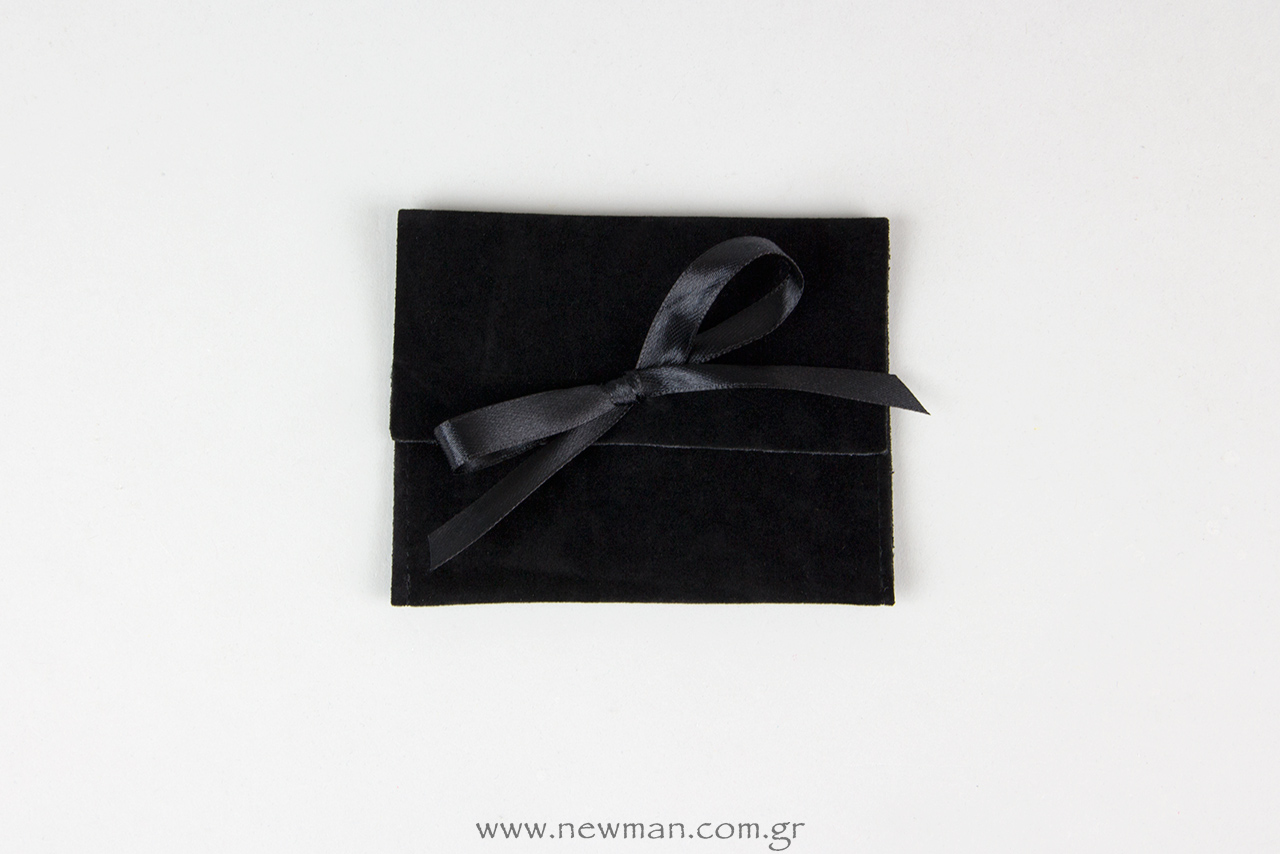 Pocket-sized pouch with ribbon - black - 100x80_0051